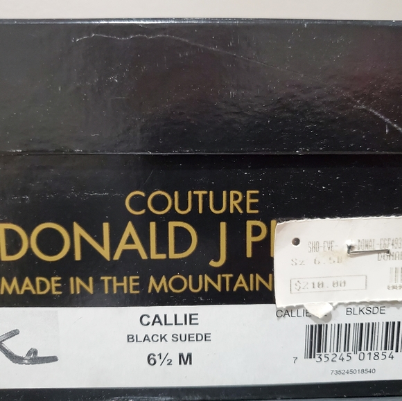 Donald J Pliner Callie Black suede Size 6.5 Mule style heels - Picture 6 of 16